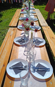 Lunchen bij camping de abbert