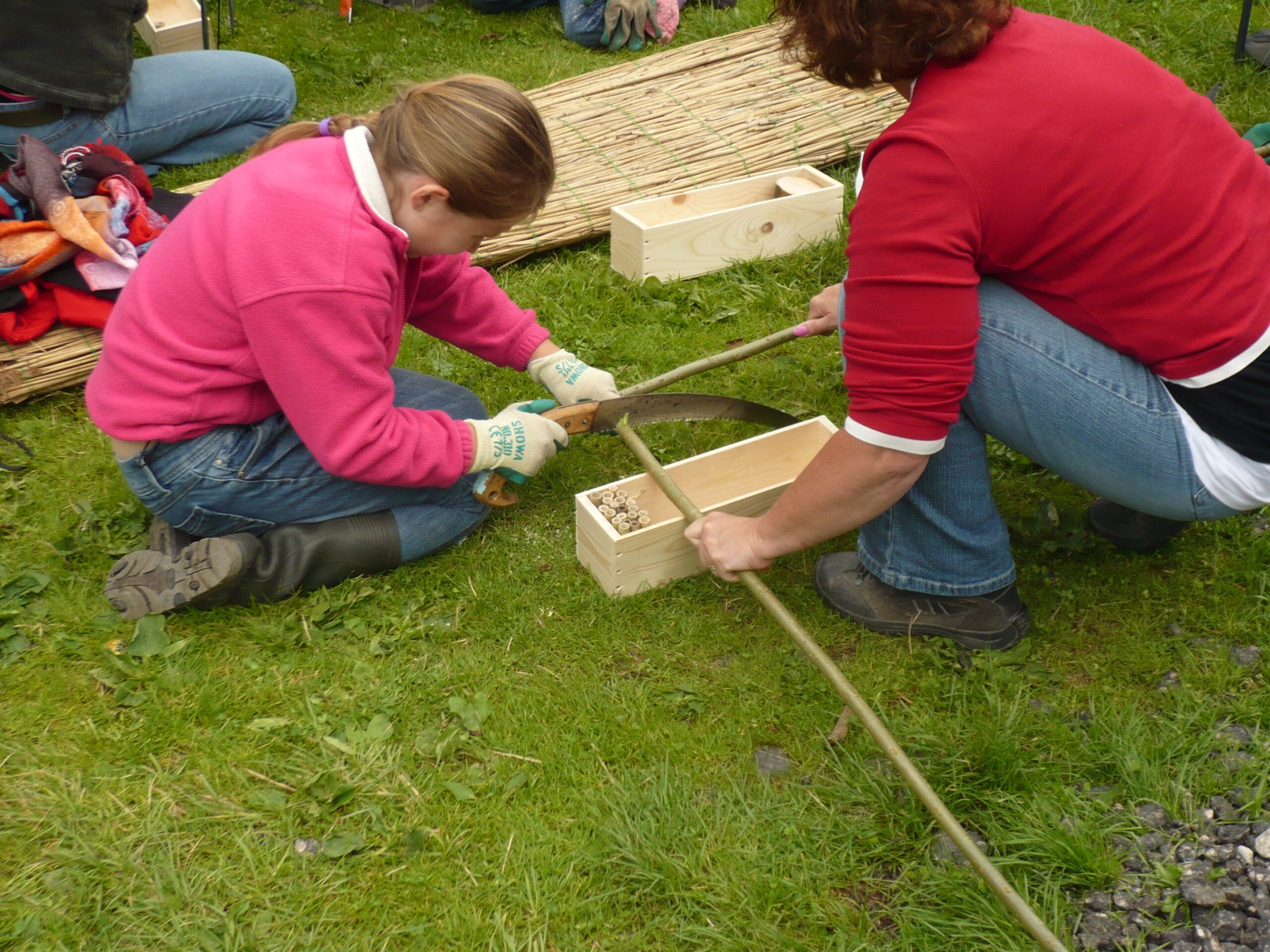 Bamboe bouwen als activiteit tijdens je verblijf op onze groepscamping